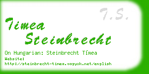 timea steinbrecht business card